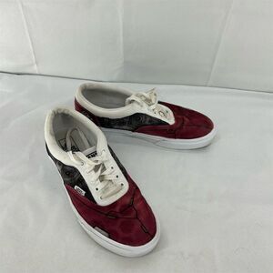 Vans Old School Men's Size 9 Black Red Custom Art Sneakers Casual